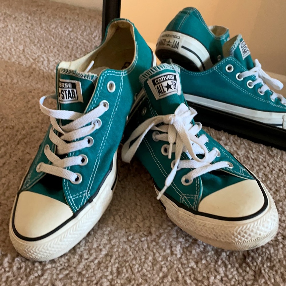 Converse All Stars in Teal Green
